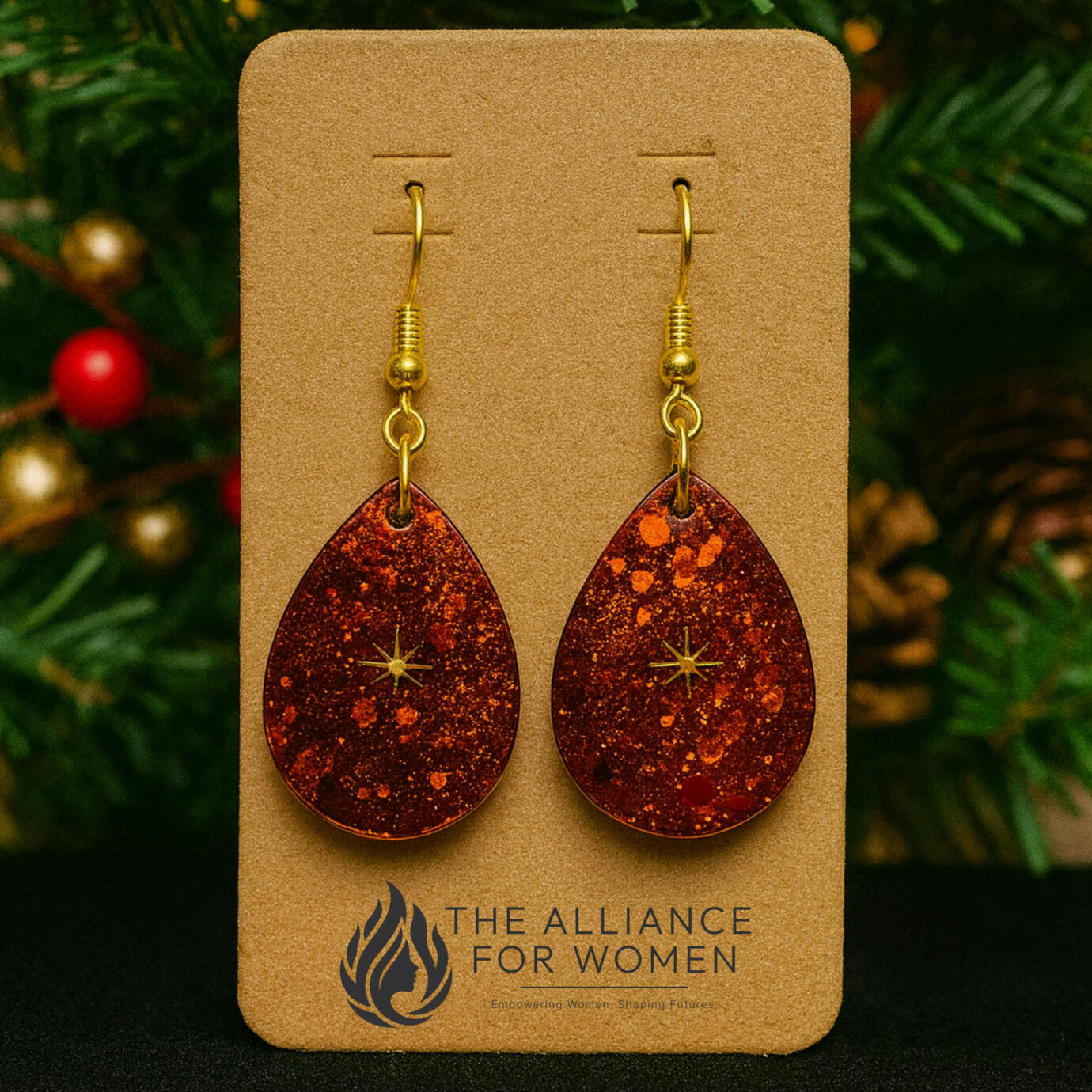 Handcrafted Holiday Earrings - Holy Night